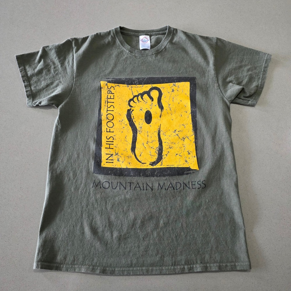 Delta Magnum Weight Mountain Madness In His Footsteps‎ Graphic Tee Green Mens M
